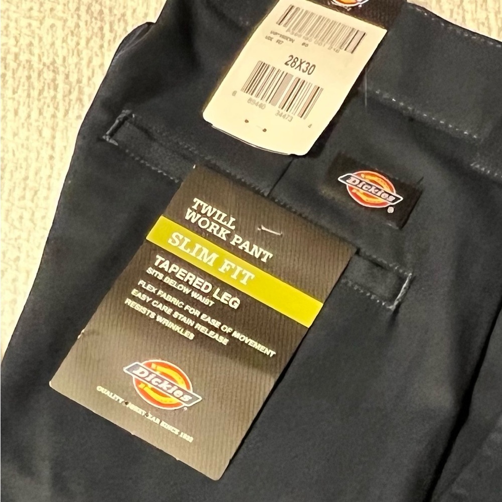 Dickies Flex Twill Slim Tapered Work Pants WP150DN dark navy 29 x 30 NWT - Picture 2 of 7